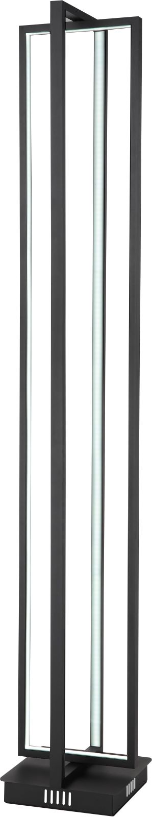 LED-Stehleuchte - schwarz matt - opal - mit Fernbedienung