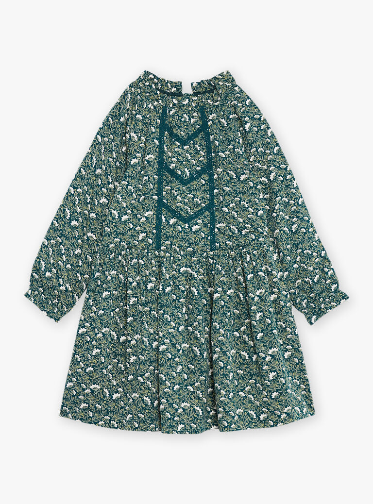 Robe vert émeraude à imprimé fleuri