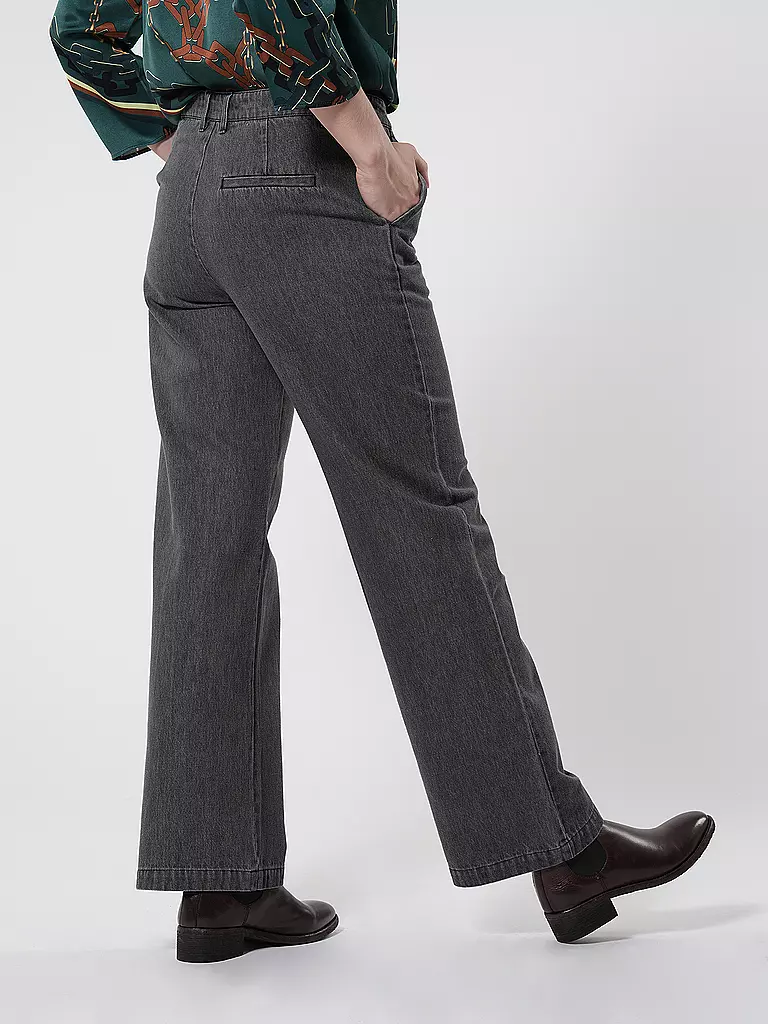 DESIGNERS REMIX Jeans Wide Leg MILES SUIT schwarz