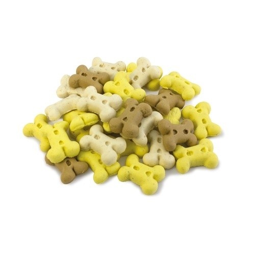 Biscoitos Arquivet mini em formato de osso, com sabor de baunilha, para cães.