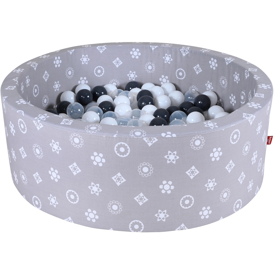 knorr toys® Bällebad soft - Royal grey - 300 balls greywhitetransparent grau
