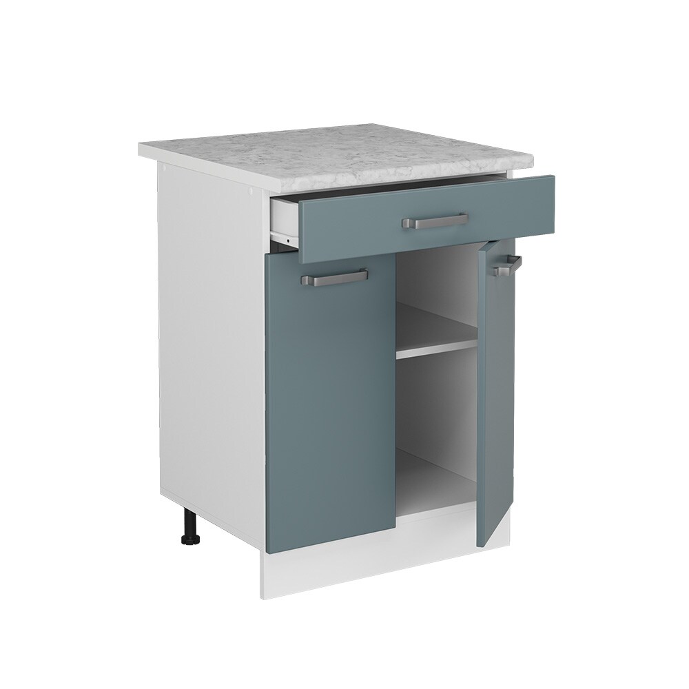 Vicco Schubunterschrank Küchenschrank R-Line Solid Weiß Blau Grau 60 cm modern