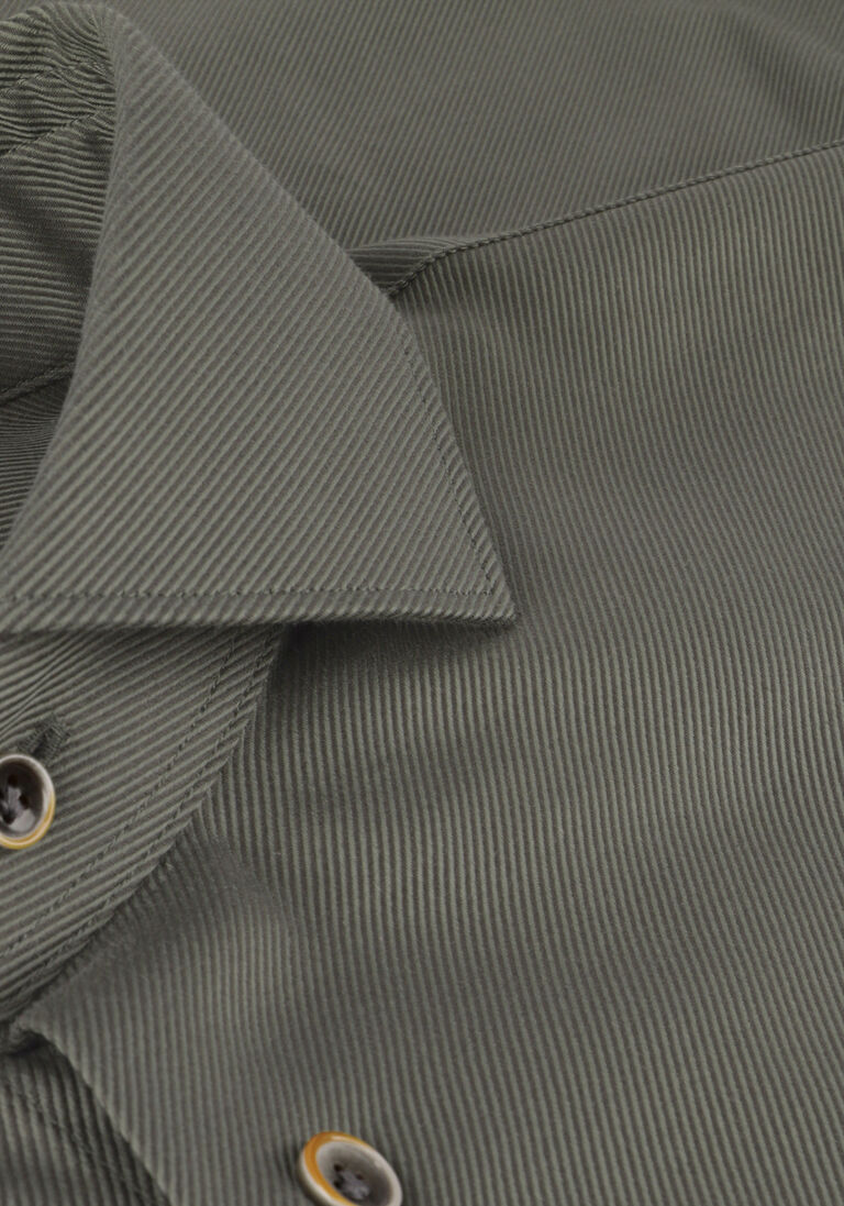 PROFUOMO olijf profuomo casual overhemd non-iron poplin