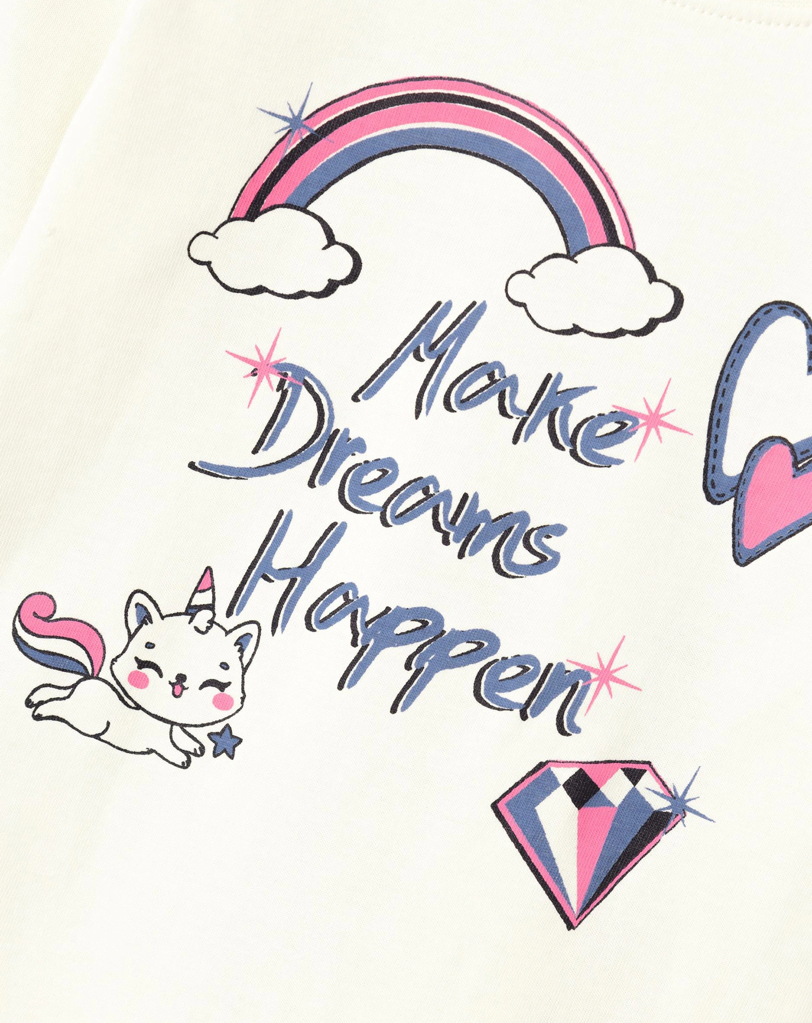 Langarmshirt NMFVIOLET MAKE DREAMS HAPPEN in jet stream