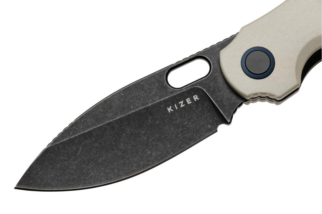 Kizer Vanguard Seagull V3770A3 Blackwashed 14C28N, Champagne Aluminium, zakmes