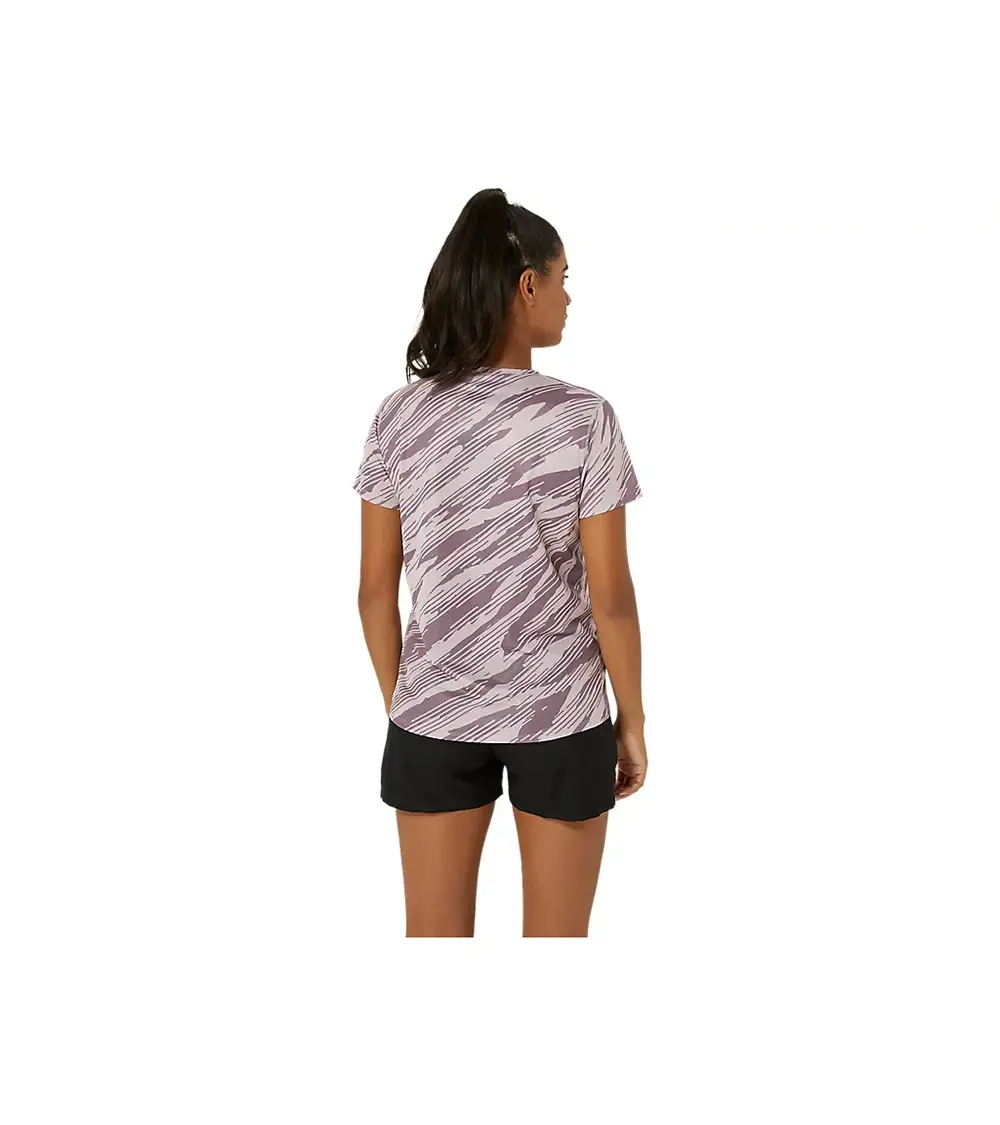 ASICS Core All Over Print Hardloopshirt Korte Mouwen ROSE/MAUVE Dames