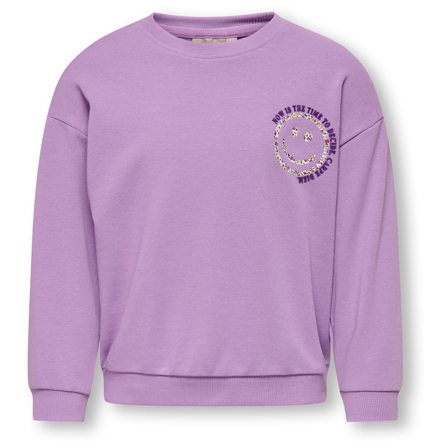 Kids Only peuter sweater lange mouwen printopdruk paars