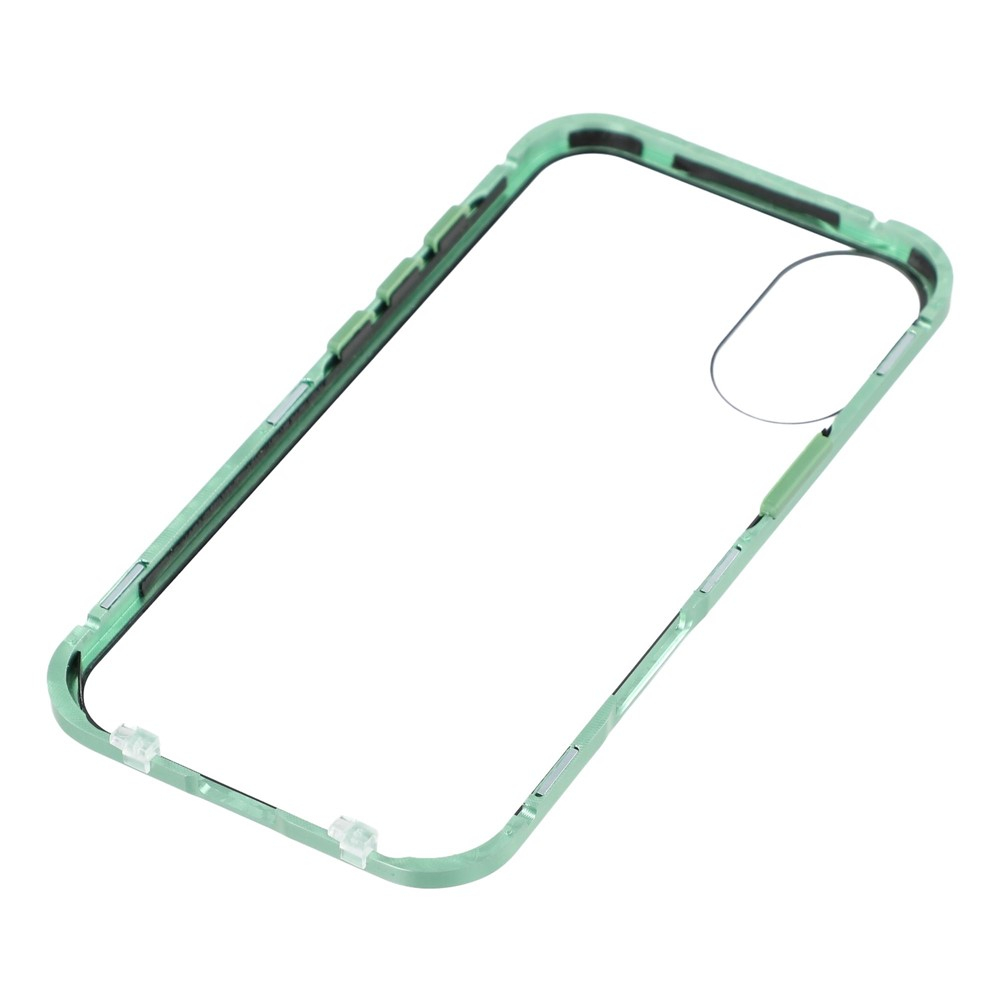 iPhone 17 Magnetische Alu Schutzhülle mit Panzer Glas Backcover   Displayschutz (Magnet-Technologie) - Grün