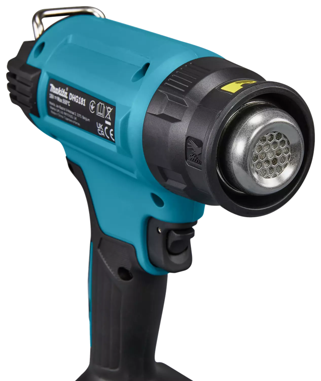 Makita DHG181ZK 18V Li-ion Accu Heteluchtpistool body in kunststof koffer met diverse opzetstukken