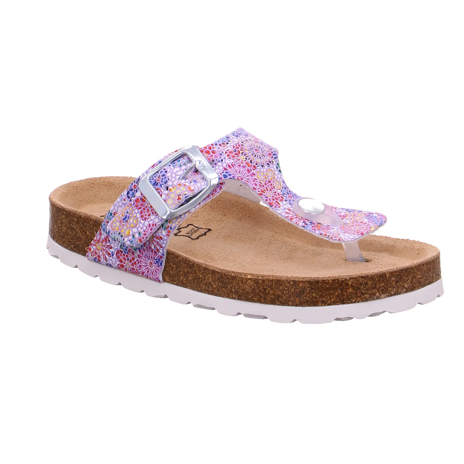 BIOLife Kinder-Zoccoli /Flip Flops Rosa Lederimitat  Zehentrenner