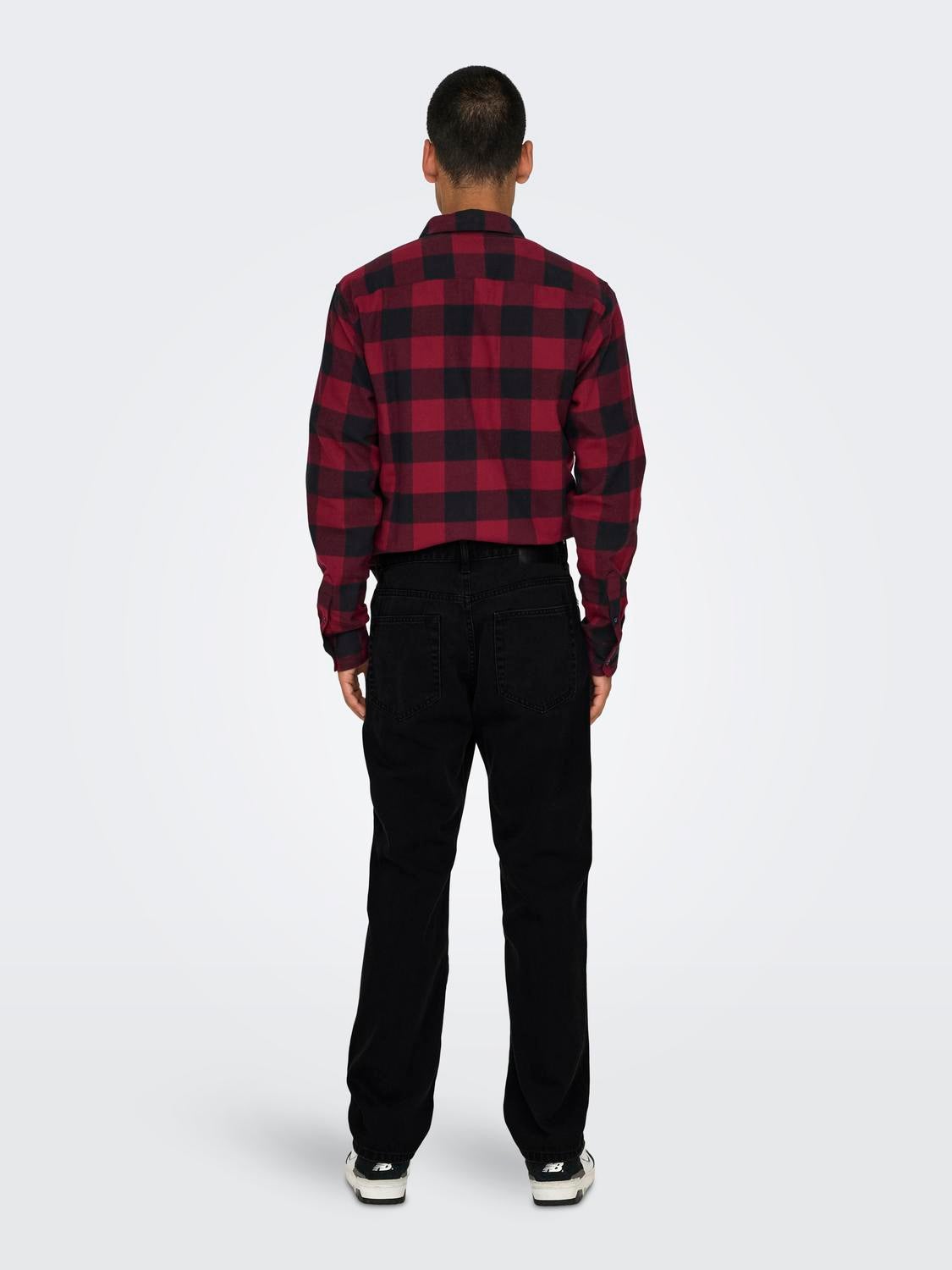 ONSEDGE Mittlere Taille Gerade geschnitten Jeans Black Denim