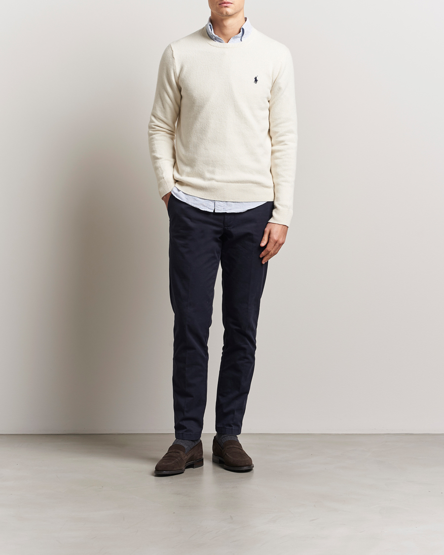 Polo Ralph Lauren Cotton/Wool Pullover Andover Cream