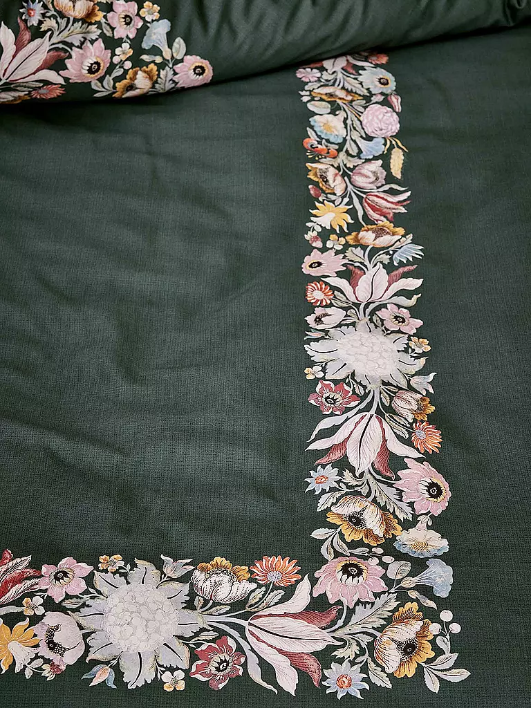 ESSENZA Satin-Bettwäsche VERONIQ 70x90cm/140x200cm Balsam Green  dunkelgrün