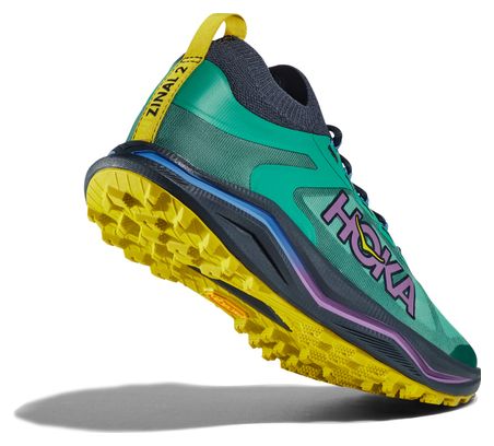 Chaussures Trail Hoka One One Zinal 2 Vert Femme