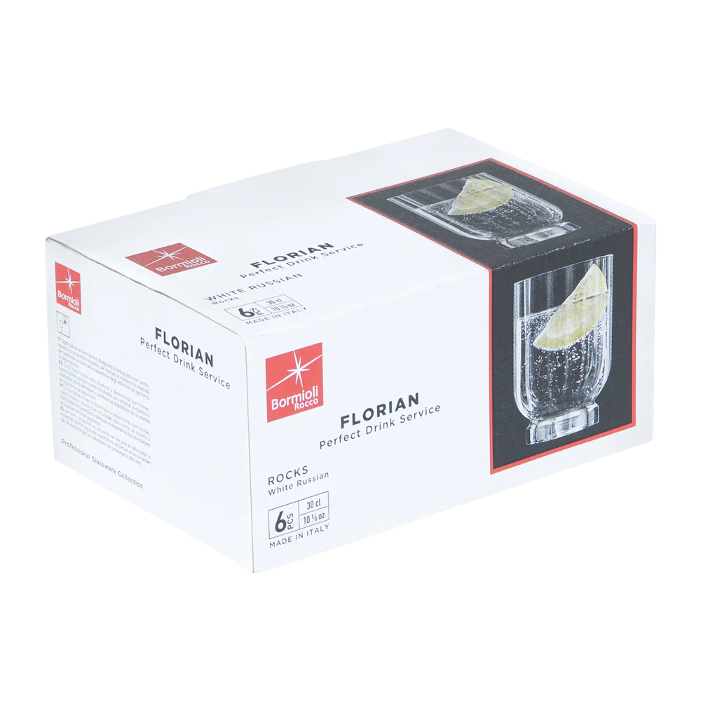 Boîte de 6 Gobelets bas Florian 30 cl Bormioli Rocco