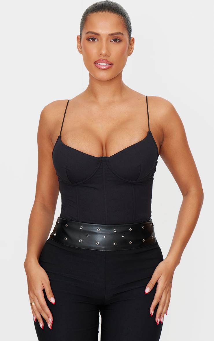 Noir Body Sculptant À Armatures