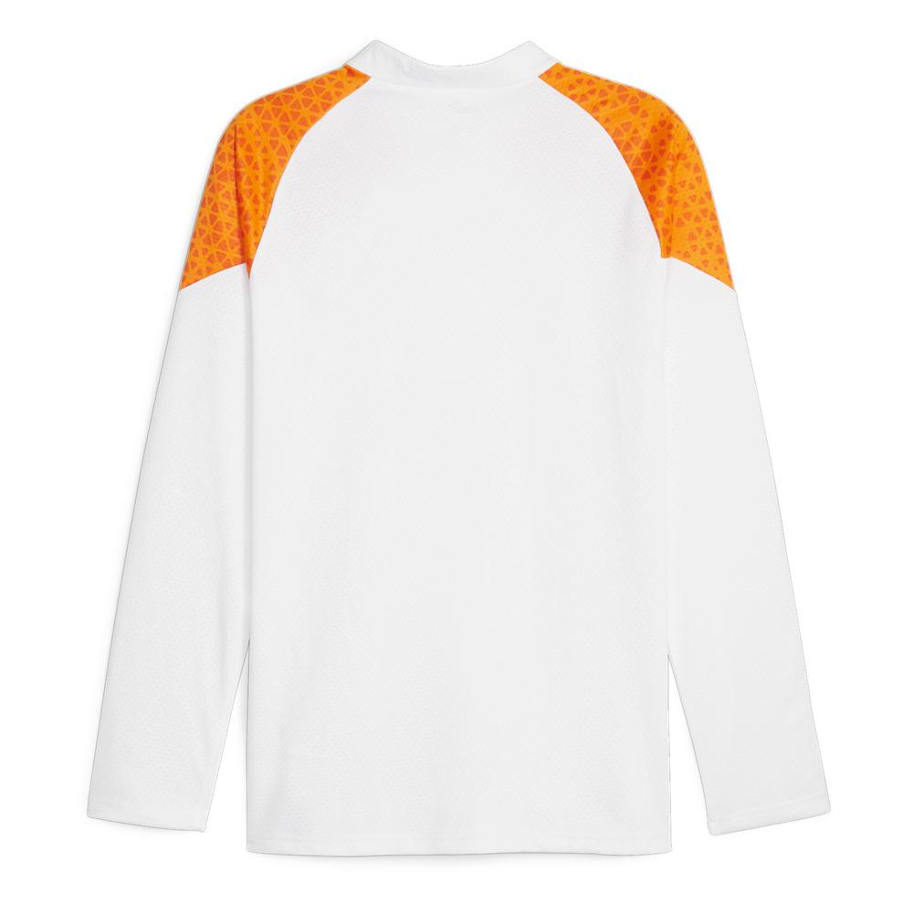 Puma Manchester City Sweat 1/4 Blanc/Orange Homme Puma 2023/2024