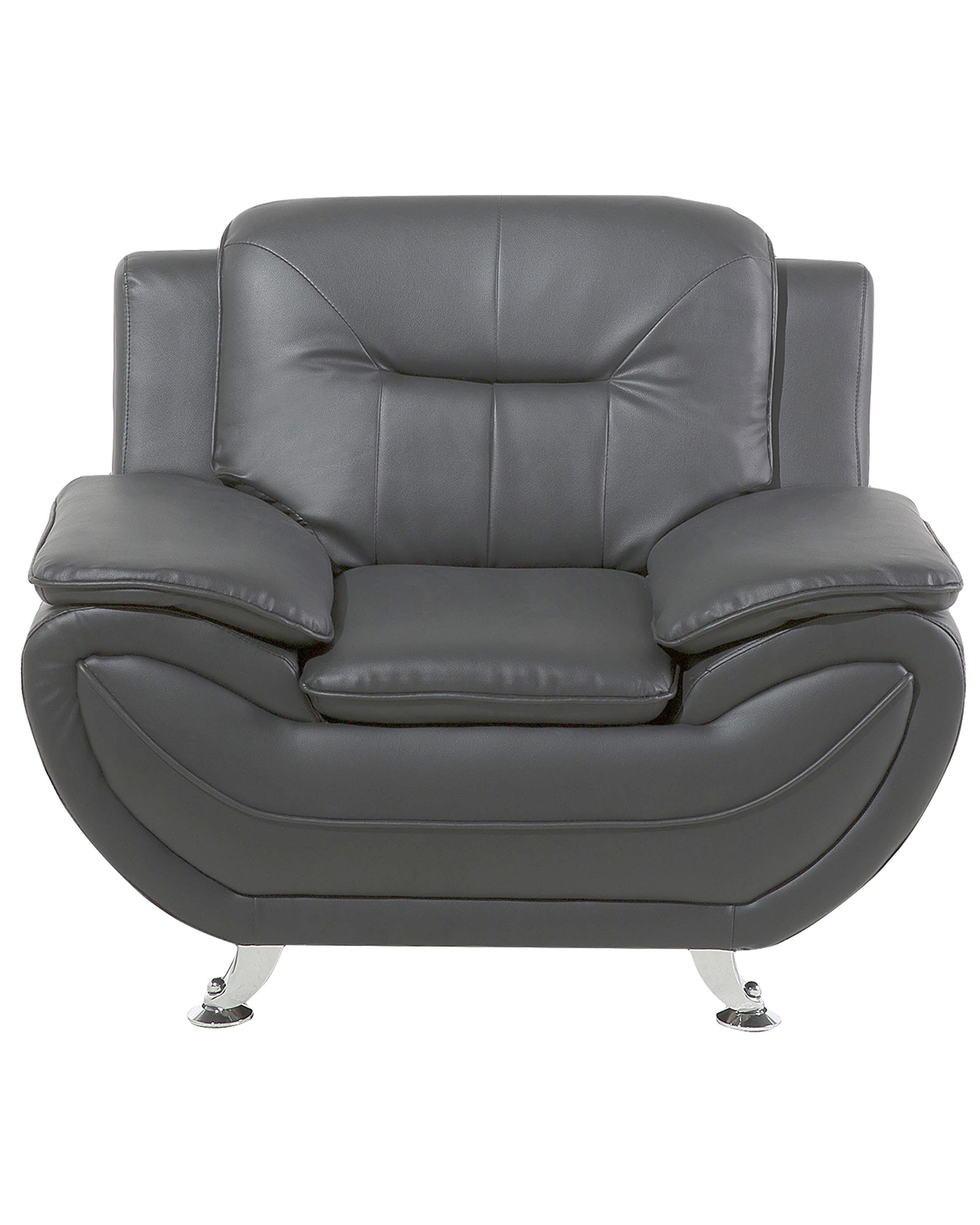 Fauteuil LEIRA II Kunstleer Grijs