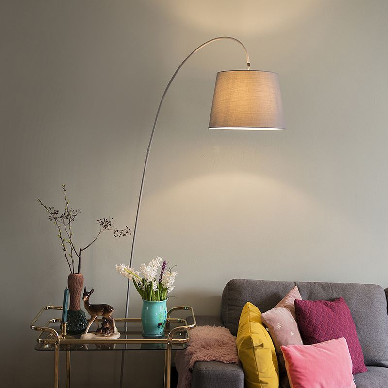 Smart booglamp staal met grijs incl. wifi A60 - Bend
