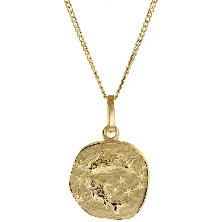trendor Kinder-Halskette mit Sternzeichen Fische 3338K Gold gold