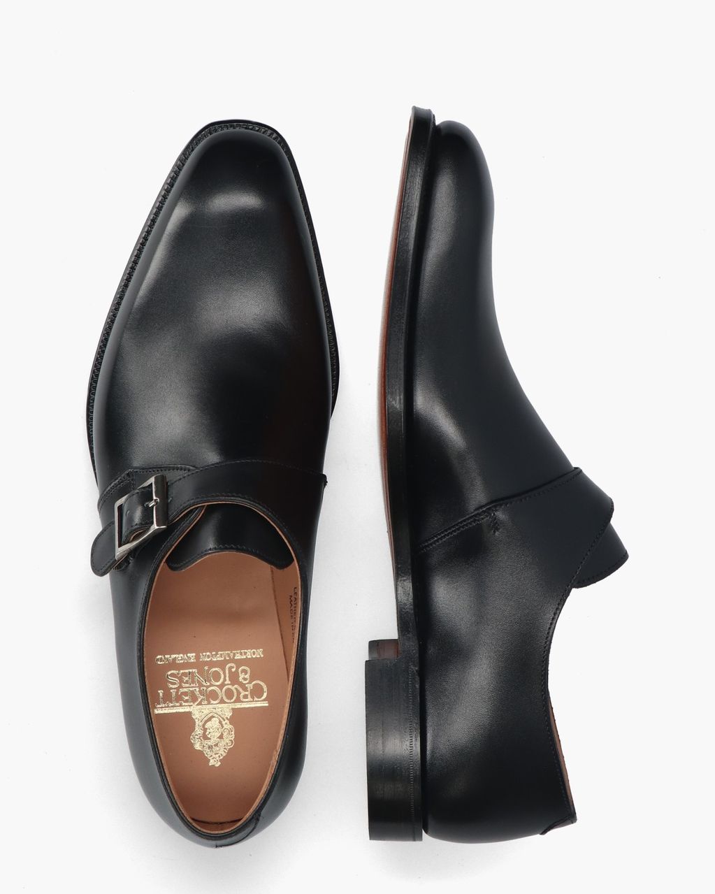 Crockett & Jones Monkton Zwart Heren Gespschoenen