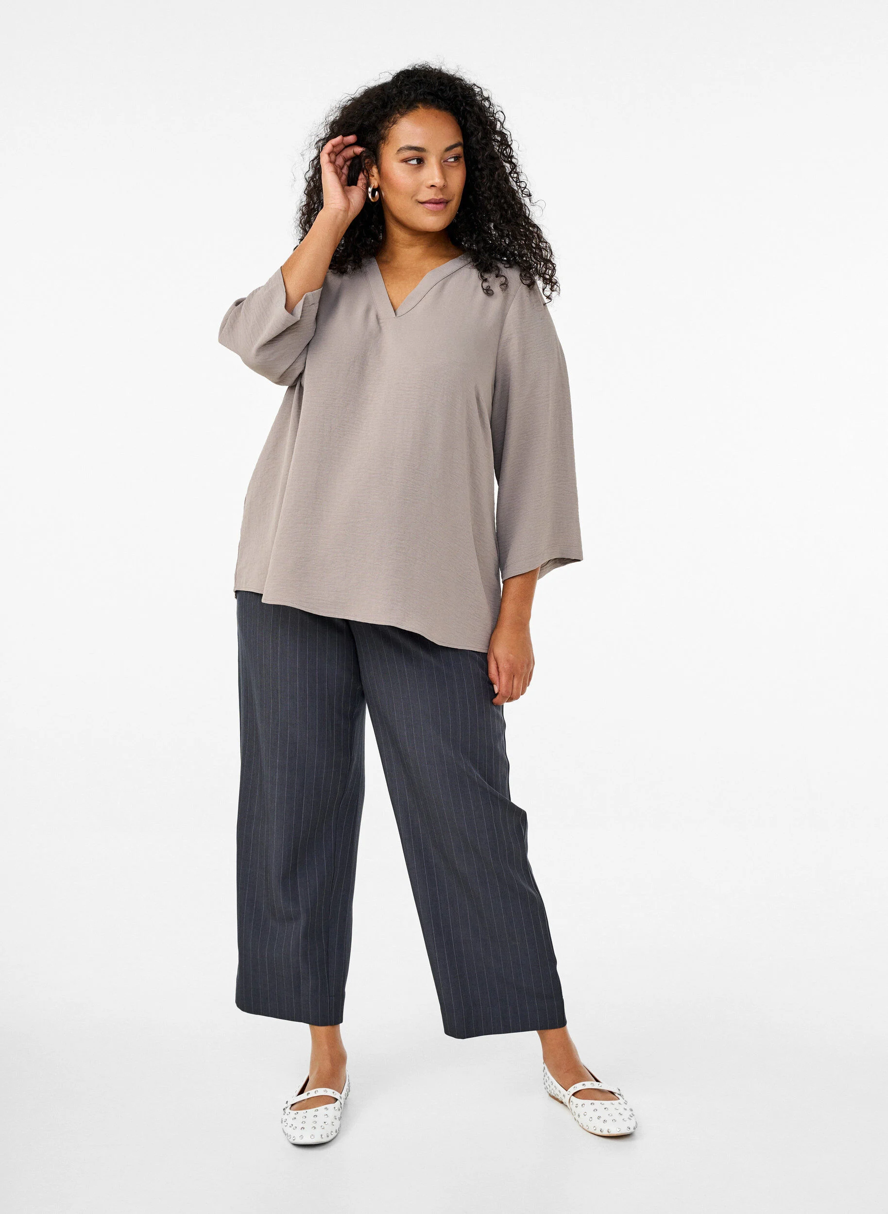 FLASH - Bluse med 3/4 ærmer