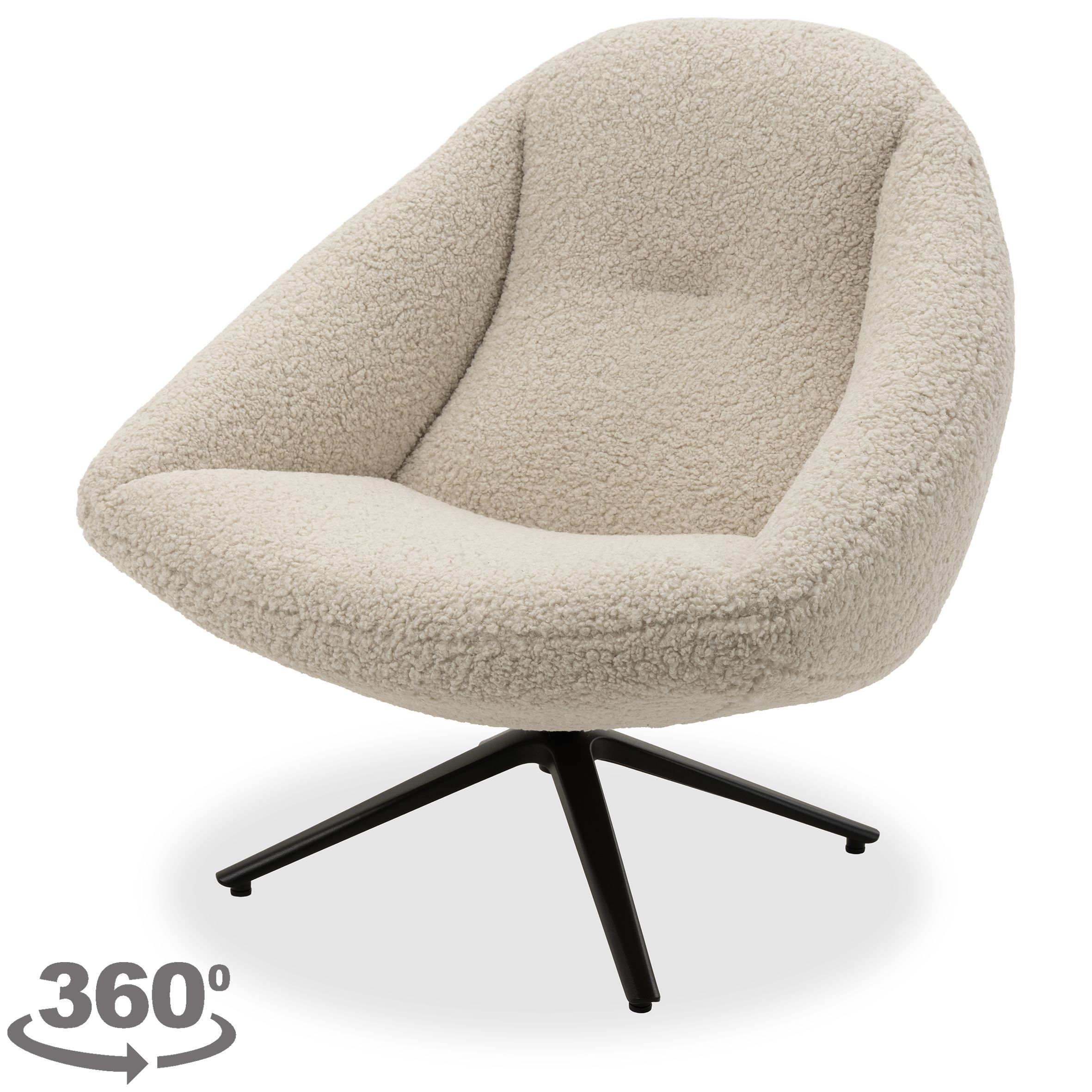 Draaifauteuil Boudewijn B89 x D80 x H97 cm