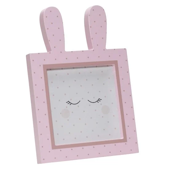 Miss Fleur de Lune cadre photo lapin 14x14   Rose        de               Sauthon Baby's Sweet Home