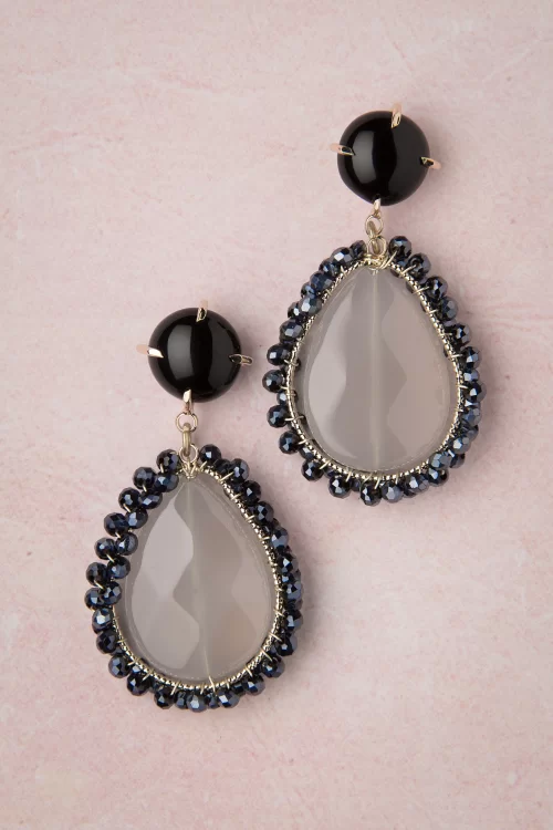 Topvintage Boutique Collection Veronique Oorbellen in blauw