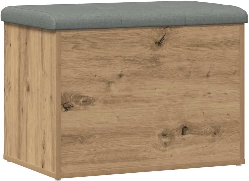 vidaXL Sitzbank mit Stauraum Artisan-Eiche 62x42x45 cm Holzwerkstoff