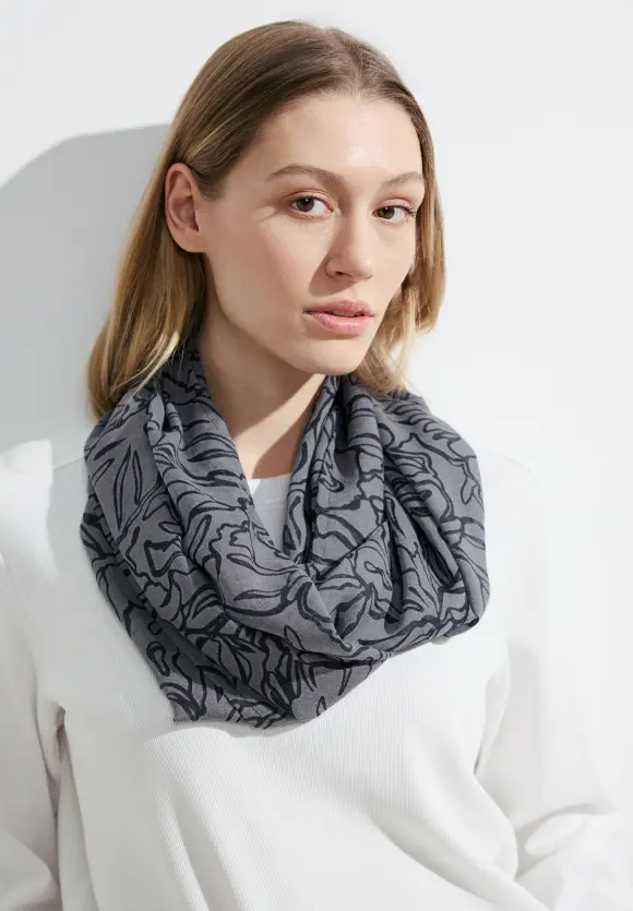 Loop mit Ausbrenner Print - universal blue