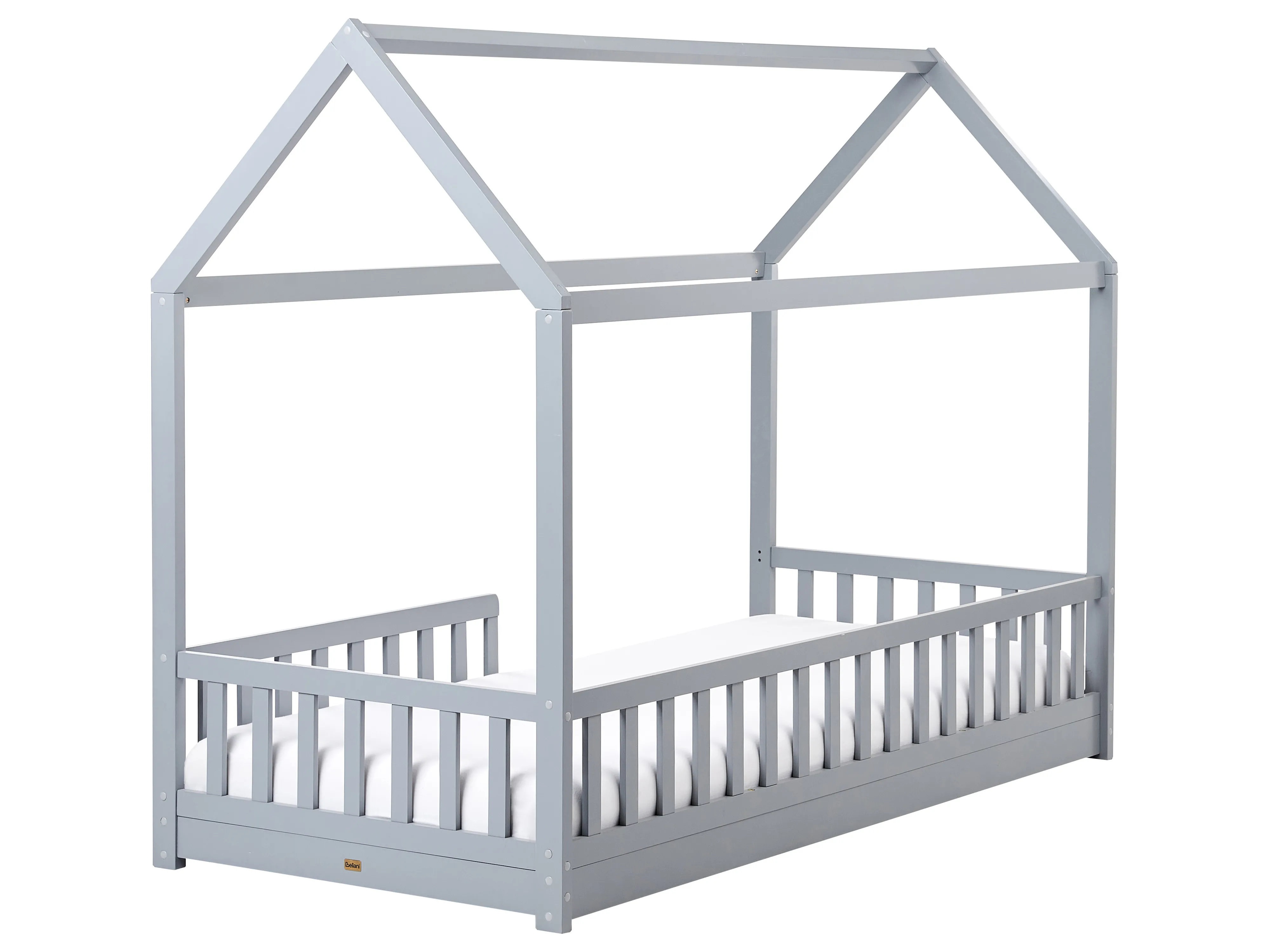 Kinderbed Huis Dennenhout COSSAYE 90 x 200 cm Grijs