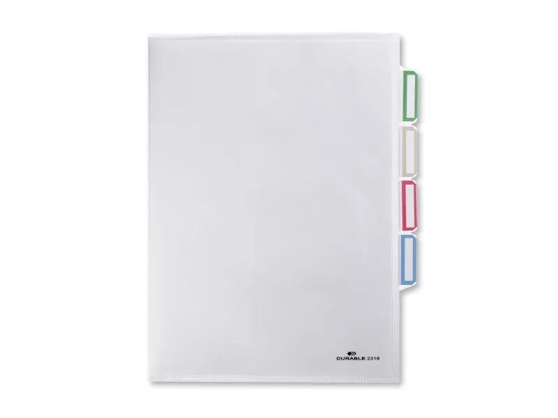 Plastomslag Durable 3-delt A4 transparent  - (5 stk.)