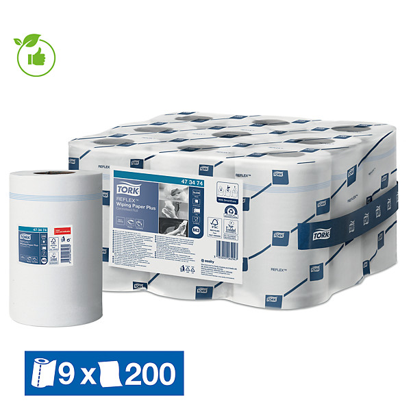 Bobines d'essuyage à dévidage centrale Tork reflex M3, lot de 9