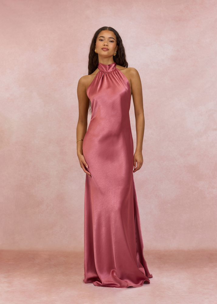 Olivia jurk donker roze