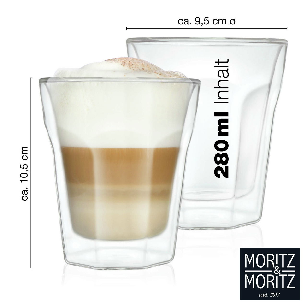 Moritz & Moritz Barista Kelch Glas Set 4 tlg.
