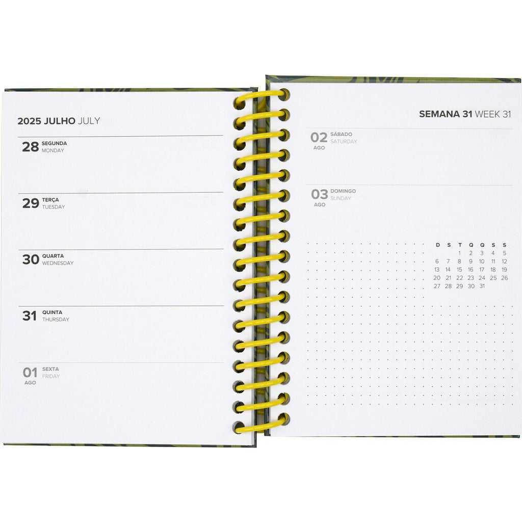 Agenda A6 2025 Espiral Semanal Mood Note! (artigo sortido)
