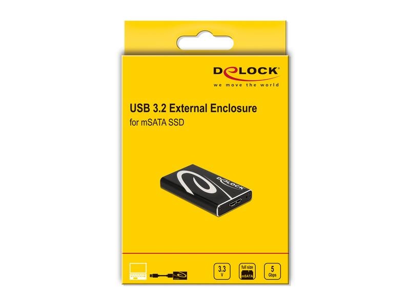 Delock Externes Gehäuse SuperSpeed USB für mSATA Delock Externes Gehäuse SuperSpeed USB für mSATA SSD