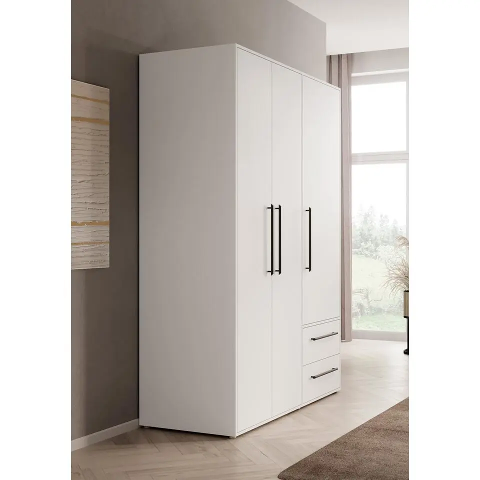 Meubella - Kledingkast Mayen - Wit - 145 cm