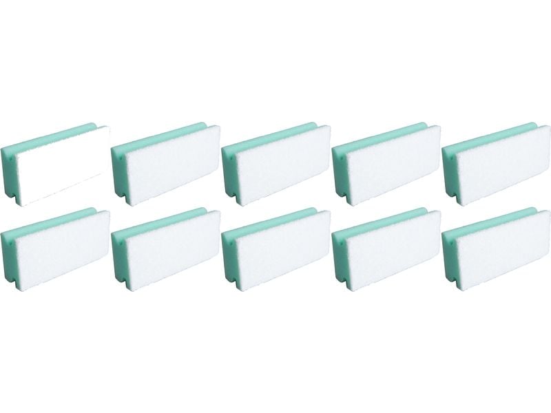 Edi Baur Schwamm Basic 10 Stück, Grün/Weiss Padschwämme