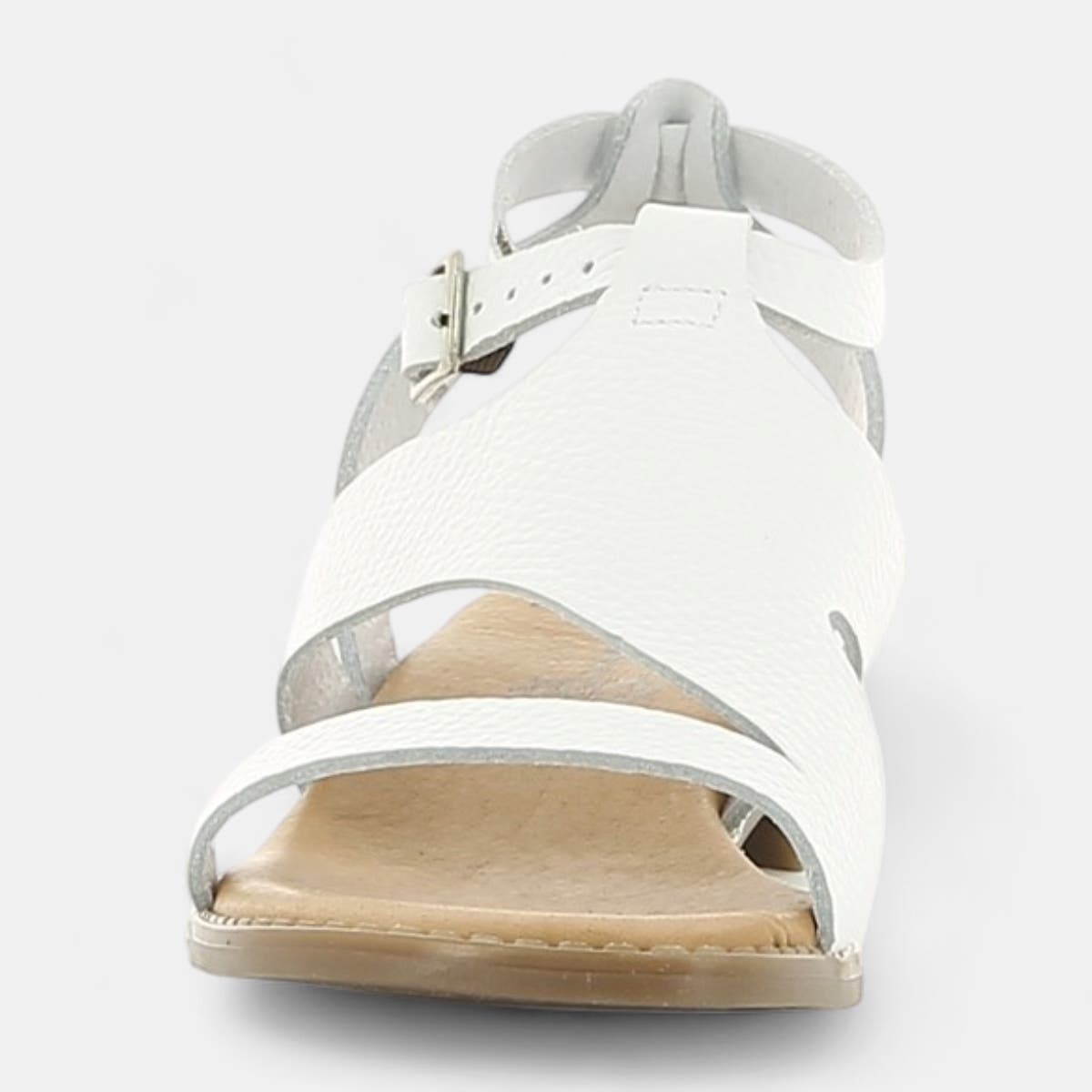 Sandales Femme en cuir blanc