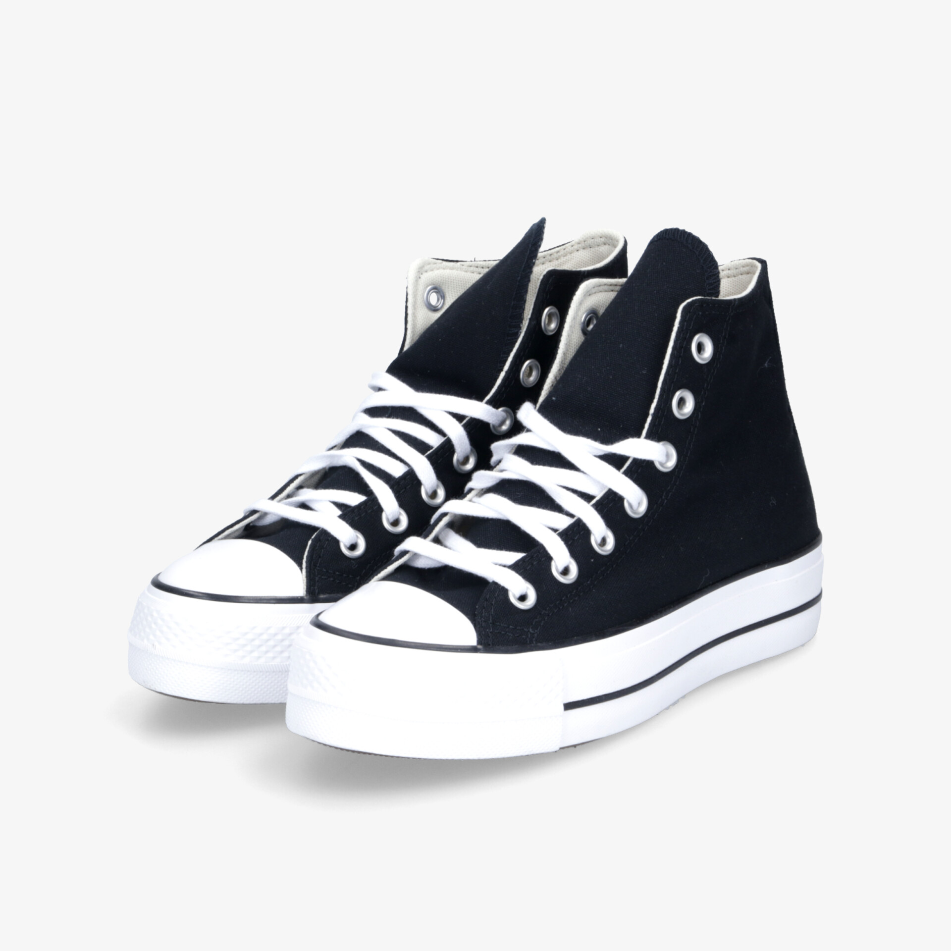 CONVERSE Platform Unisex Leinenschuhe schwarz