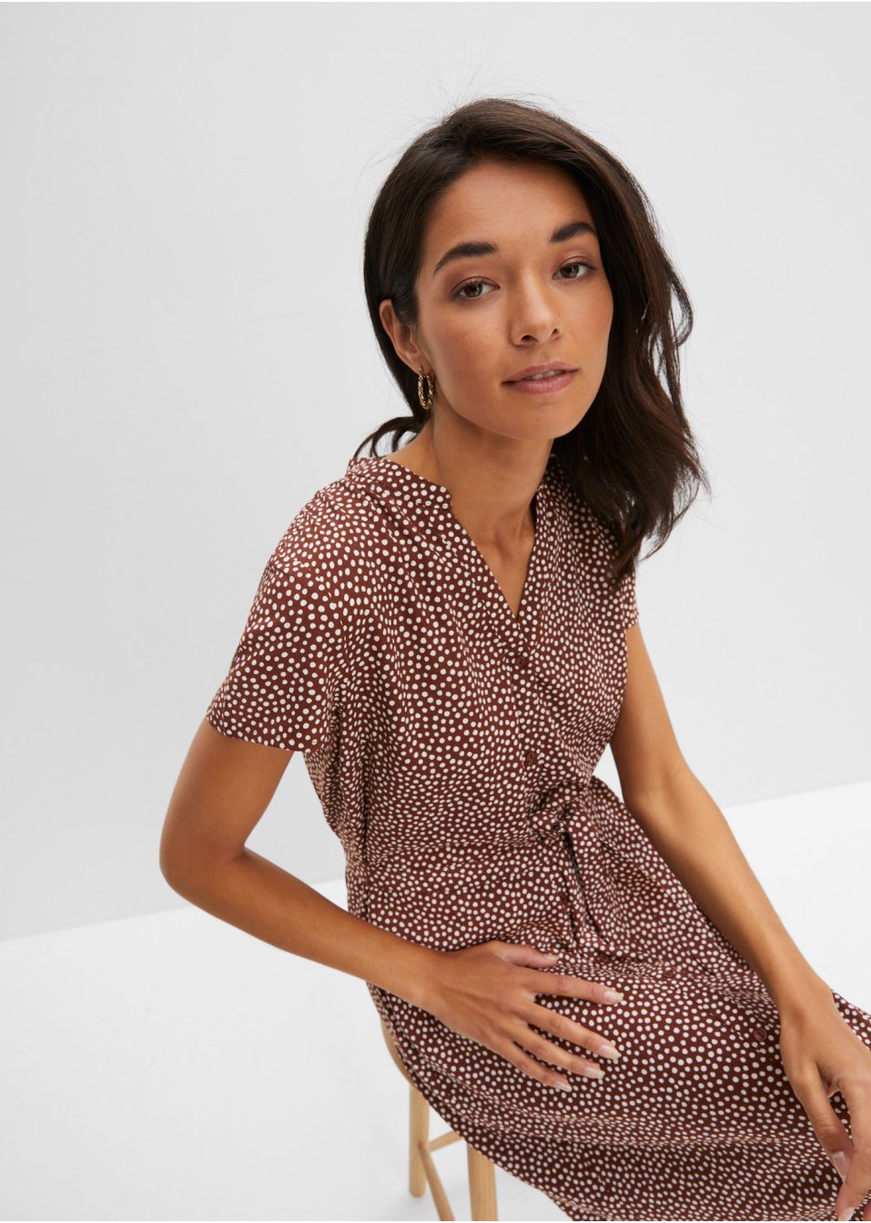 Robe-chemise à pois
