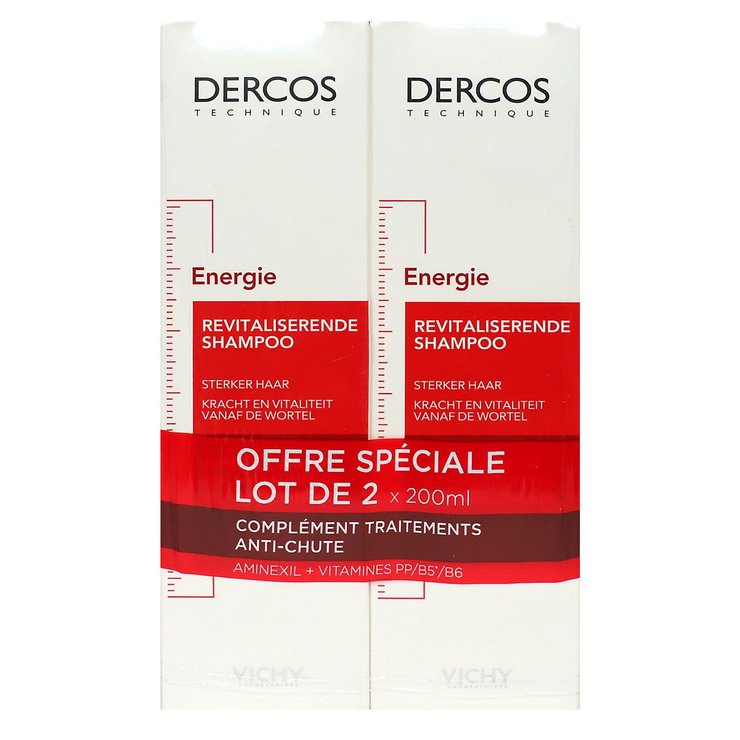 Dercos shampooing énergisant anti-chute 2x200ml