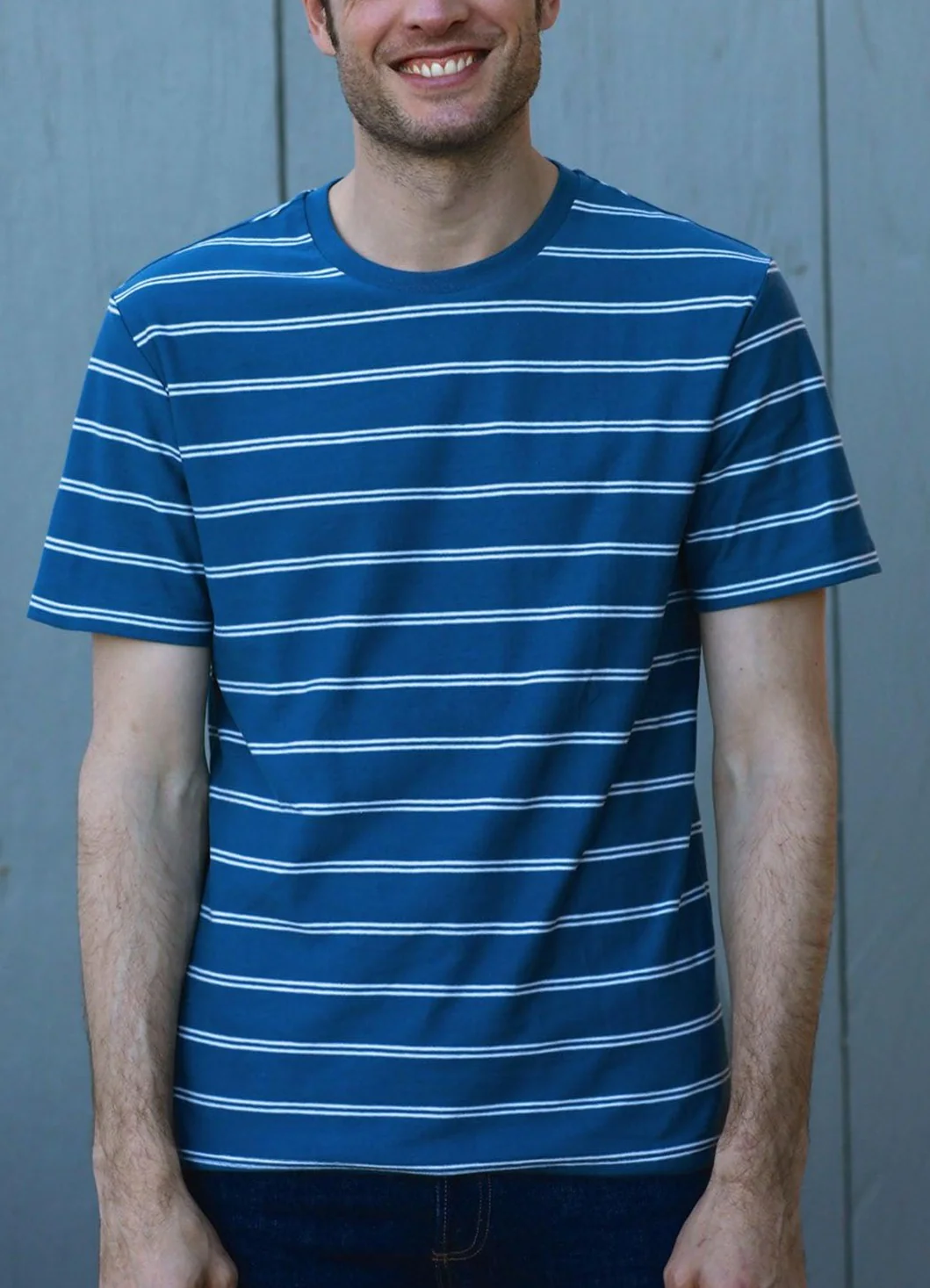 T-shirt Malo Rayé Bleu Berlin