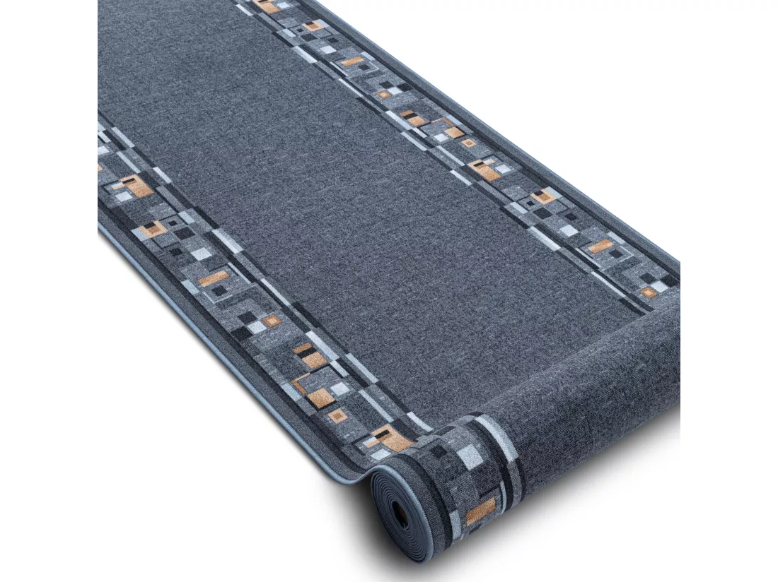 TAPIS DE COULOIR ANTIDÉRAPANT BOMBAY gris 100x450 cm