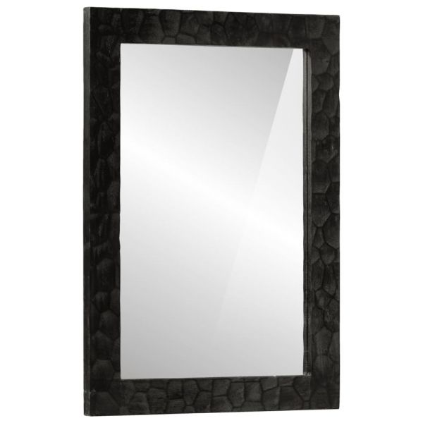 vidaXL Espelho de Casa de Banho 50x70x2,5 cm Mangueira Maciça e Vidro - 1166061493