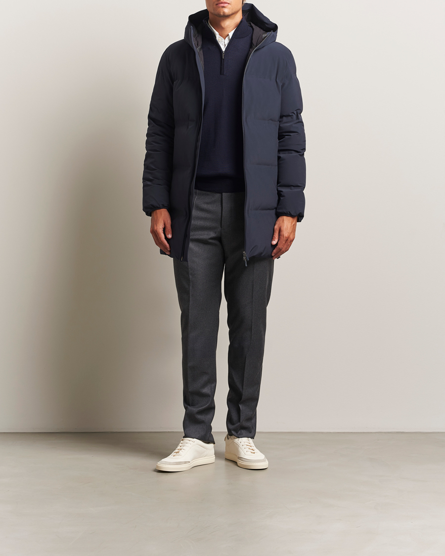 Incotex Regular Fit Worsted Flannel Trousers Grey Melange