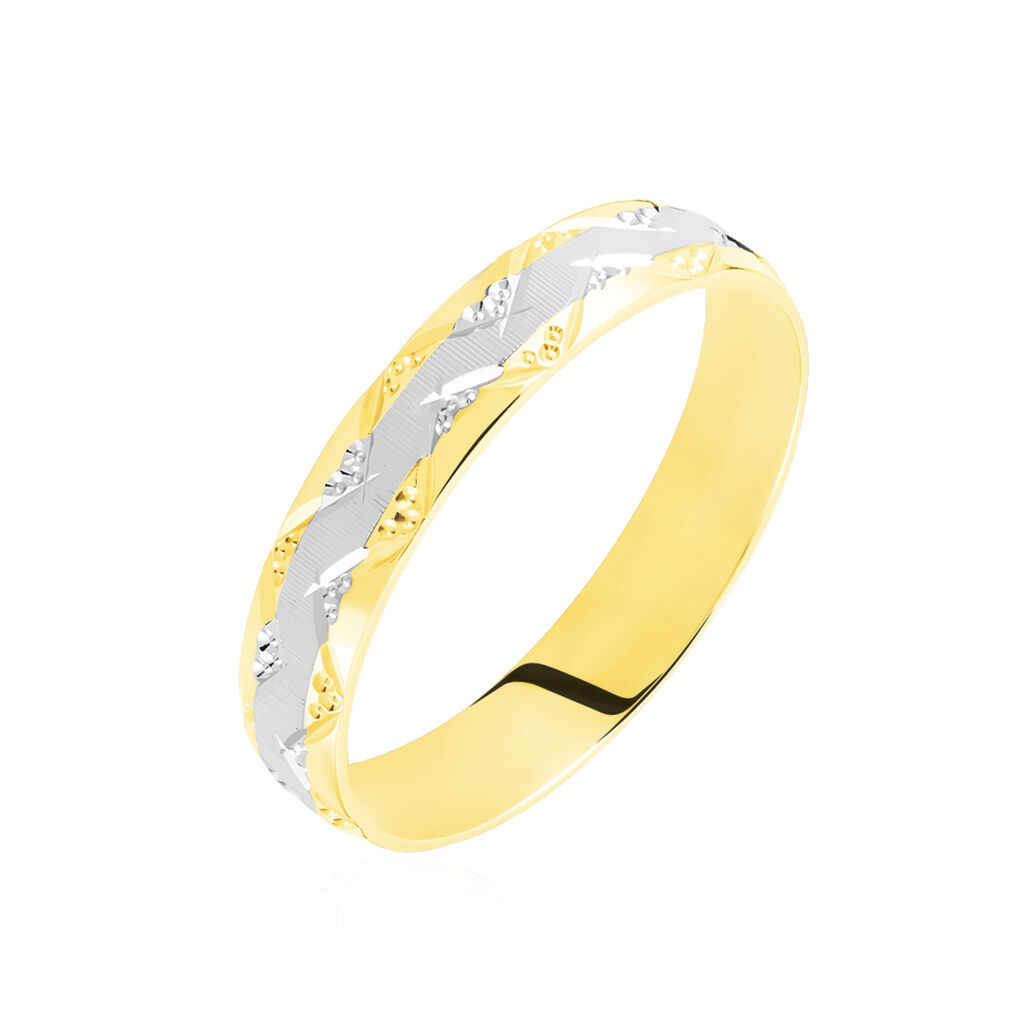 Alliance Clotilde Demi Jonc Classique Or Bicolore