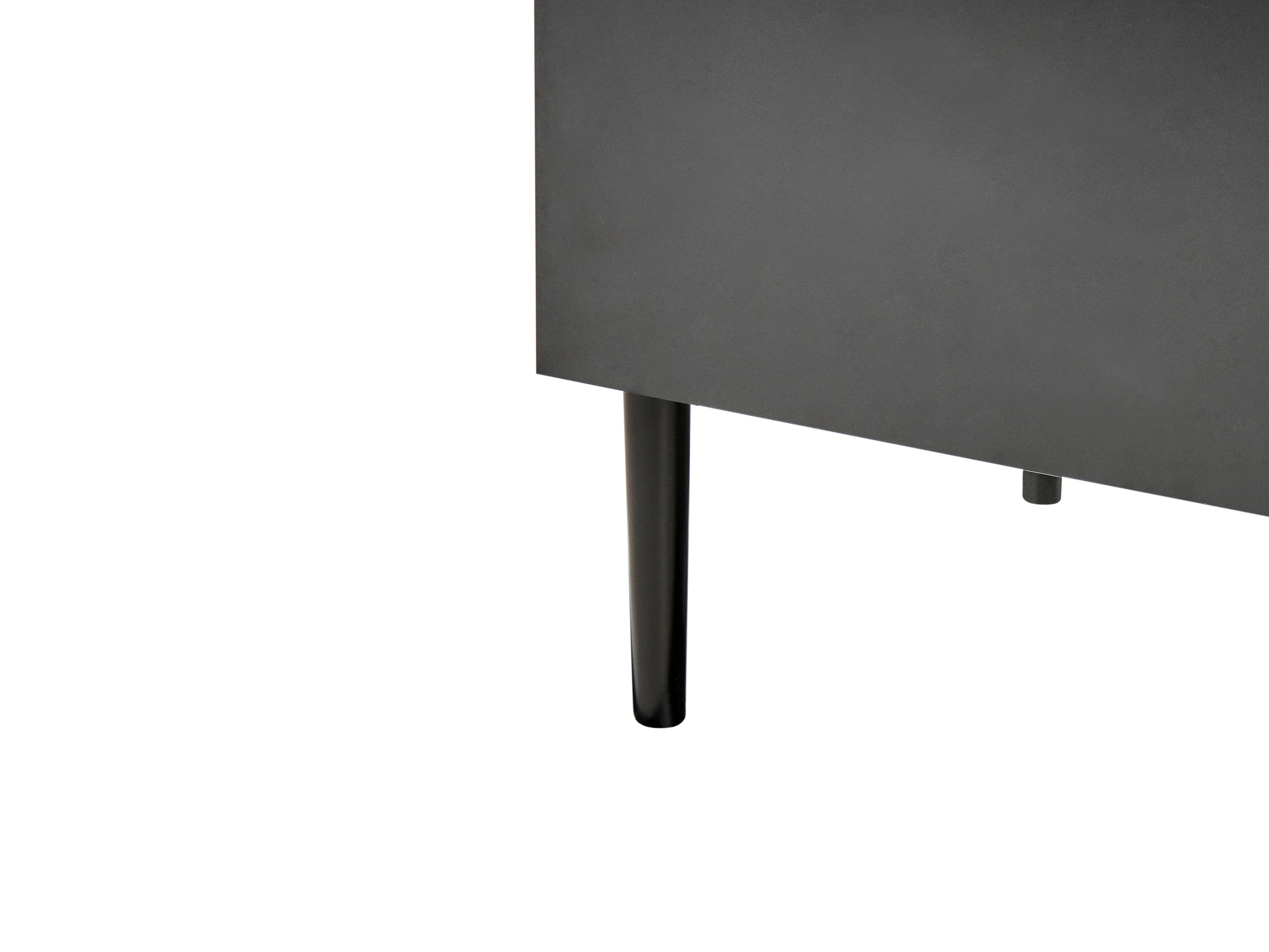 Dressoir met 2 deuren BLYTHE Natuurlijk essenhout Zwart